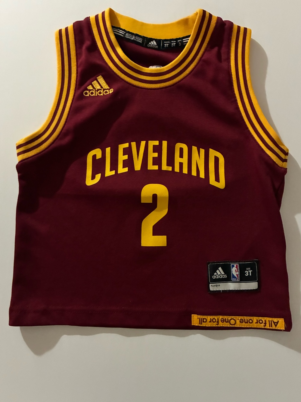 Adidas Kids Cleveland Maroon & Gold Basketball Jersey Size 3T